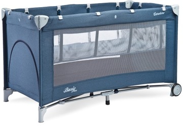 ŁÓŻECZKO TURYSTYCZNE SKŁADANE MATERAC DWUPOZIOMOWE