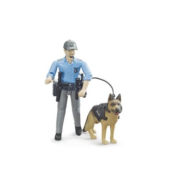 Figurka policjanta z psem i akcesoriami Bruder 62150