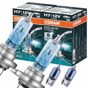 2X OSRAM ŻARÓWKA H7 55W 12V COOLBLUE NEXTGEN + W5W