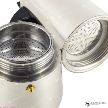 МЕТАЛЛИЧЕСКАЯ КОФЕВАРКА КОФЕМАШИНА КАФЕТЕР 450мл сталь серебро 9 чашек