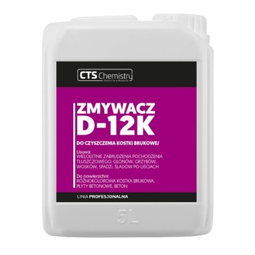 Zmywacz, płyn do czyszczenia betonowej kostki brukowej CTS D-12K