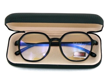 DAMSKIE OKULARY ZERÓWKI ANTYREFLEKSYJNE Z ETUI