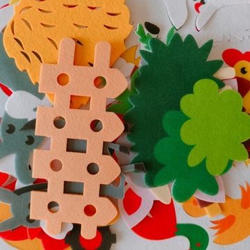 Educational board FELT MAT SET OF FELT FARM BOARDS
