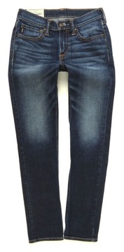 ABERCROMBIE spodnie damskie jeansy rurki SLIM przetarcia 34/36