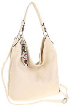 The Grace bags Modna Torebka Damska Shoper Worek na Ramię LH2577 Off White