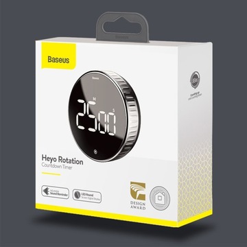 КУХОННЫЙ ТАЙМЕР BASEUS ВРАЩАЮЩИЙСЯ ЭЛЕКТРОННЫЙ ЦИФРОВОЙ ТАЙМЕР С МАГНИТОМ
