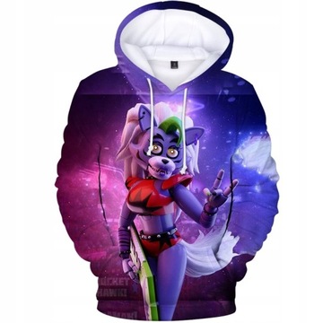 BLUZA ROXANNE WOLF FNAF FULLPRINT 3D ROZMIARY