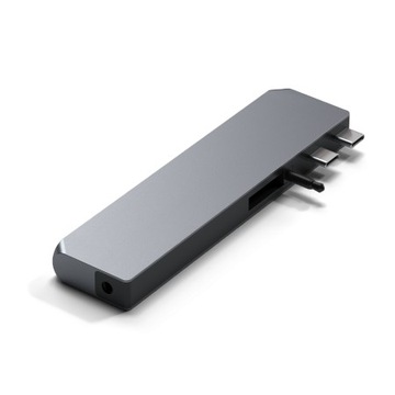 Satechi Pro Hub max - aluminiowy Hub z podwójnym USB-C do MacBook (2x