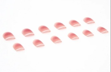 Искусственные ногти навыки с короткой квадратной аурой классической самостоятельной французской