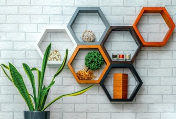 ПОЛКА СОТОВАЯ ШЕСТИГРАННАЯ СОСНА 18 ЦВЕТОВ