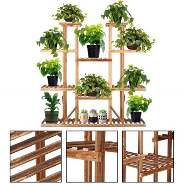 Большой деревянная цветочная крышка стой