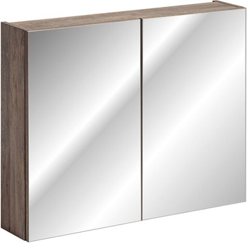Szafka wisząca z lustrem do łazienki dąb 80cm SF