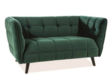 Sofa CASTELLO 2 VELVET zielony/wenge SIGNAL