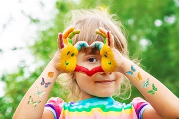 МОЮЩИЕСЯ ТАТУ ЗОЛОТЫЕ НАКЛЕЙКИ ДЛЯ ДЕТЕЙ 8 ЛИСТОВЫХ БАБОЧЕК