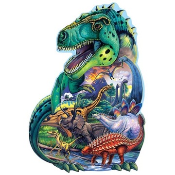 PUZZLE DREWNIANE A3 DINOZAURY 124 elementy