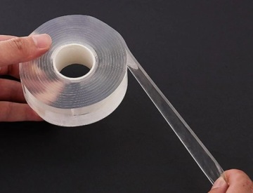 ДВУСТОРОННЯЯ, МНОГОРАЗОВАЯ НАНО-ЛЕНТА ПРОЧНАЯ ПРОЗРАЧНАЯ ВОДОНЕПРОНИЦАЕМАЯ ЛЕНТА