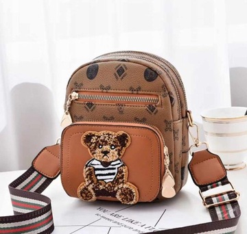 ЖЕНСКАЯ СУМКА MESSAGE, СУМКА НА ПЛЕЧЕ, СУМКА LITTLE BEAR TEDDY КРАСНАЯ