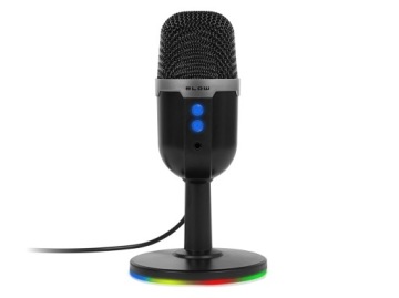 МИКРОФОН ДЛЯ КОМПЬЮТЕРА КОНДЕНСАТОР ИГРОВОЙ СТУДИИ КАРАОКЕ USB LED RGB