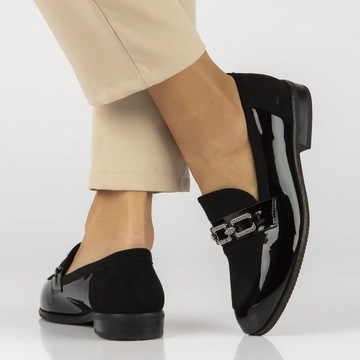 Buty damskie półbuty na platformie wygodne wsuwane Filippo eleganckie r.36