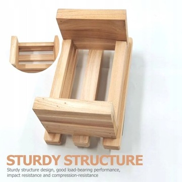 Деревянная низкая табуретка-помощник на кухне для детей.