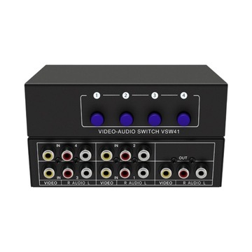 4-полосный AV-переключатель RCA 4 в 1 из 4-полосный аудиоадаптер для проигрывателя компакт-дисков, DVD-плеера