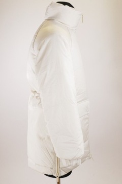 WOOLRICH Women White Full zip Alsea Funnel-Neck Puffer Parka Jacket Size S