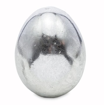 Jajko jajo do kompozycji srebrny 11,5cm WIELKANOC