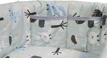 КОМПЛЕКТ ПОСТЕЛЬНОГО ПОСТЕЛЬНОГО ИЗДЕЛИЯ + ВСТАВКА + МАТРАС FOREST FRIENDS / ГРАФИТ