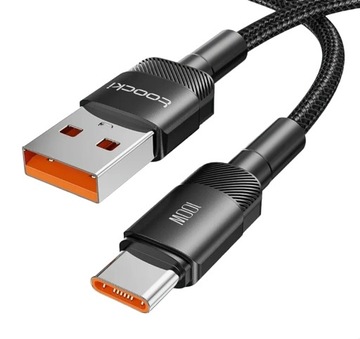 Toocki 6A kabel do ładowania USB typu A do C 100W 2 metry