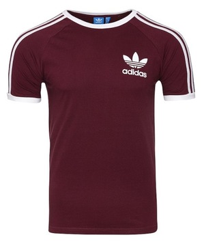 Adidas Originals bordowy t-shirt męski sportowy bawełniany BQ7565 S