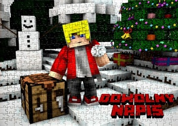 Puzzle MINECRAFT z TWOIM NAPISEM 252 EL