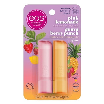 Eos Sub Sunset Sips - balsamy do ust różowa lemoniada, ananas-malina