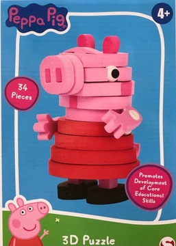Sambro PUZZLE piankowe 3D ŚWINKA PEPPA Pig 34 elementy