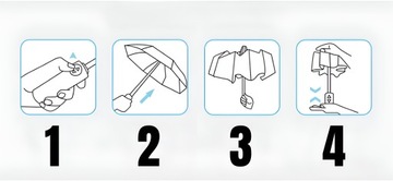 SOLIDNY PARASOL PARASOLKA SKŁADANA AUTOMAT UNISEX 10 DRUTÓW + POKROWIEC