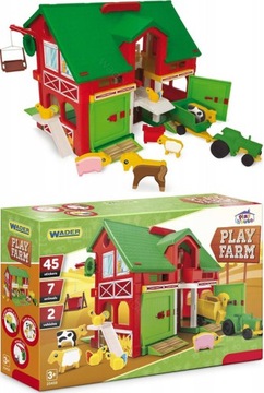 WADER PLAY HOUSE FARMA PIĘTROWY DOM DOMEK GOSPODARSTWO ZWIERZĘTA 3+ 25450