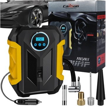 АВТОМОБИЛЬНЫЙ КОМПРЕССОР ДЛЯ ПРИЖИГАТЕЛЯ ЭЛЕКТРИЧЕСКИЙ 12В СВЕТОДИОДНЫЙ ЖК-дисплей