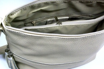 Итальянская кожаная сумка, экрю, экри, бежевый, кремовый