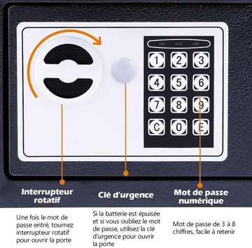 ДОМАШНИЙ СЕЙФ С ПАРОЛЕМ И КЛЮЧОМ