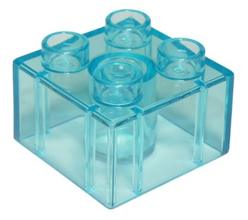 LEGO Duplo Klocek 2x2 Przezroczysty luksfer 1szt