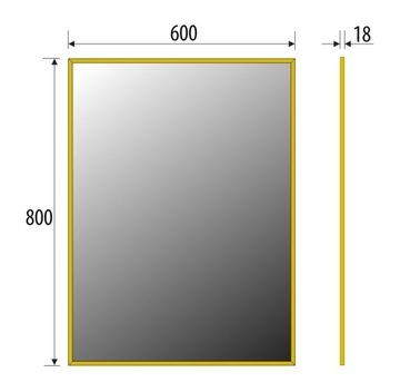 Lustro MCJ ścienne 60x80 Rama aluminium
