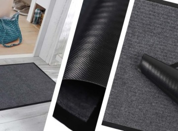 Придверный коврик большой впитывающий коврик для обуви серый 90X150 см