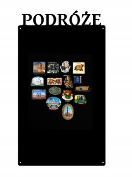 МАГНИТНАЯ ДОСКА ДЛЯ ПУТЕШЕСТВЕННЫХ МАГНИТОВ МЕТАЛЛ Чёрная LOFT 87х50см БОЛЬШАЯ