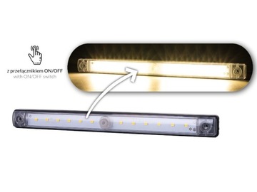 Lampa oświetlenia wnętrza z włącznikiem LED diodowa 12/24V Horpol Turismus