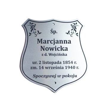 TABLICZKA NAGROBNA LAMINAT grawer 20X22 cm NA GRÓB