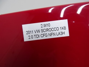 BLATNÍK LEVÝ PŘEDNÍ LA3H VW SCIROCCO III 1K8 08-14R