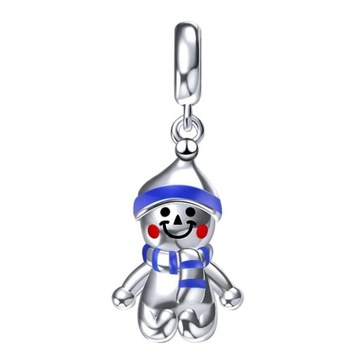 Zawieszka SREBRO 925 Charms Koralik Bałwan