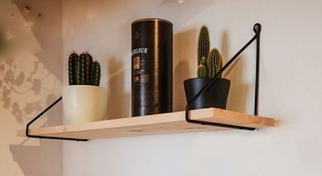 1x ПОДДЕРЖКА ПОЛКИ LOFT Hole 25 *ЧЕРНЫЙ* Elad