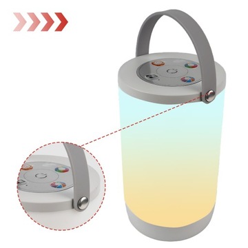 портативный подвесной ночник с сенсорным экраном для спальни, светодиодная цветная лампа RGB