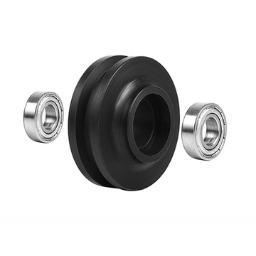 Комплект роликовых направляющих 200 см для деревянных подвесных дверей Черный.