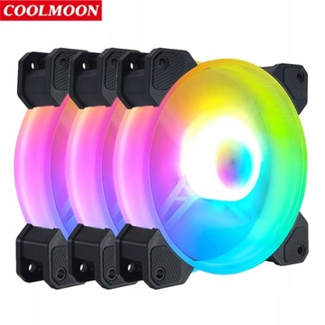 COOLMOON 12cm 12V 4Pin PWM obudowa PC wentylator chłodnicy do